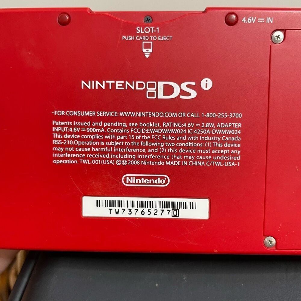 Nintendo DS Red Handheld Console System W/ Case CYR-001 US Tested, Works - Picture 7 of 8